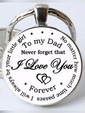 I Love You❤️ To My Dad❤️ NEW Keychain❤️ Faceted Glass and Alloy❤️ Fathers Day